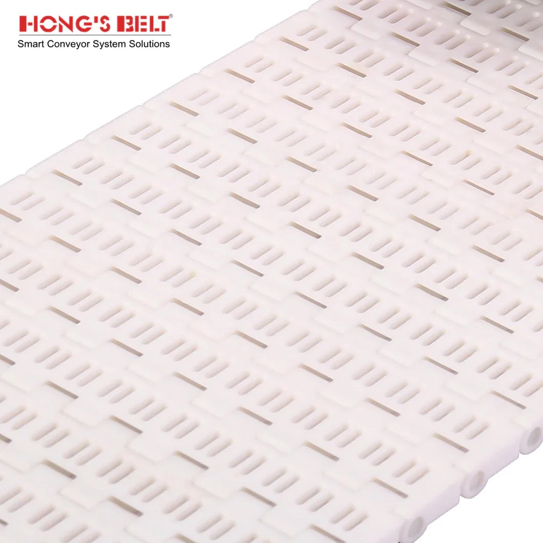 Hongsbelt HS-1000b Perforated Flat Top Modular Plastic Conveyor Belt for Shrimp Processing