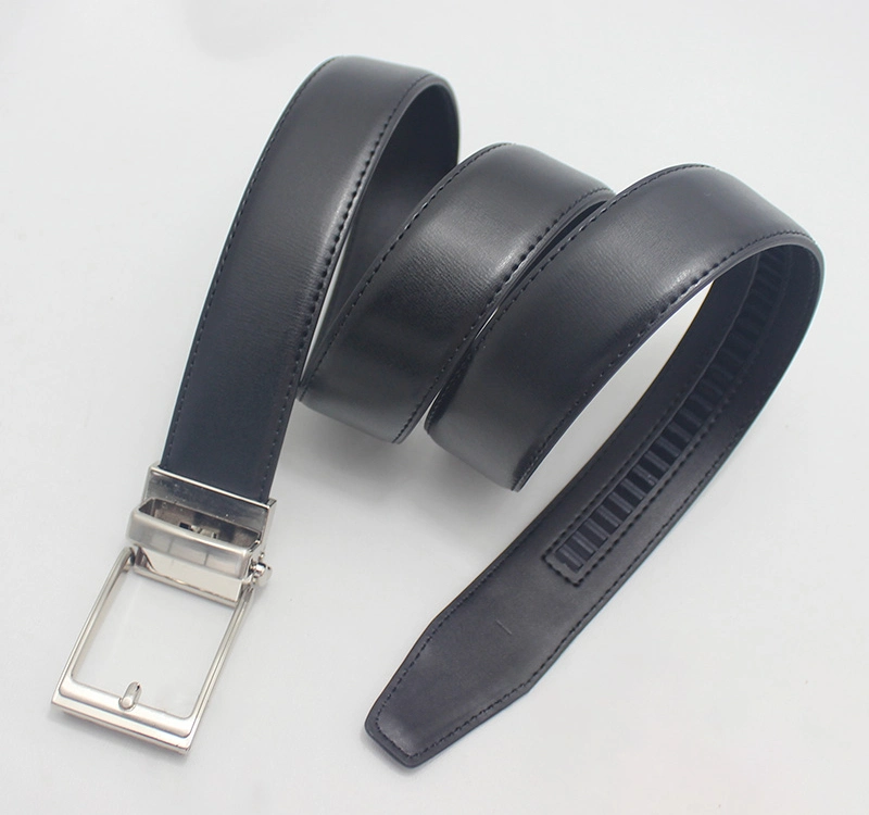 3.5cm Width Rotated Pin Buckle Double Sides Used Top Grain Leather Waist Belts
