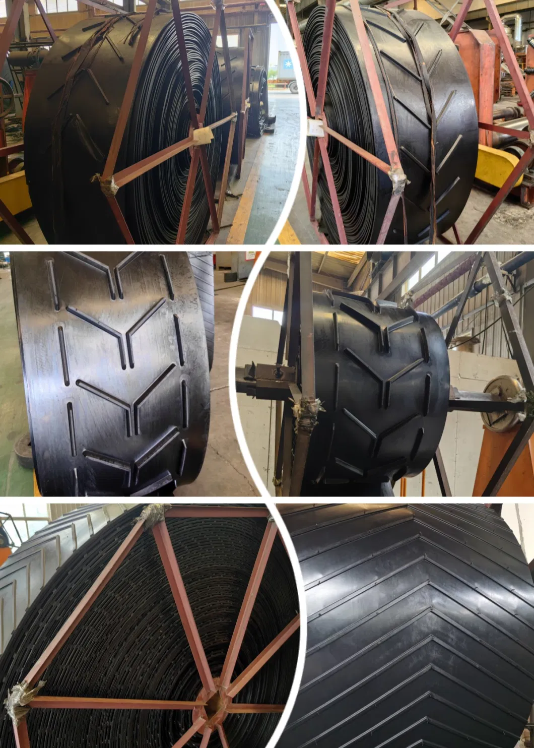 Abrasion 90mm3 Ep Nn Chevron Steel Cord Pipe Sw Solid Woven PVC Pvg Bucket Elevator and Rough Top Conveyor Belt