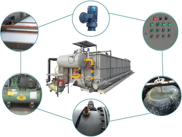 Horizontal Flow Dissolved Air Flotation Equipment Slaughtering Wastewater Treatment Machine