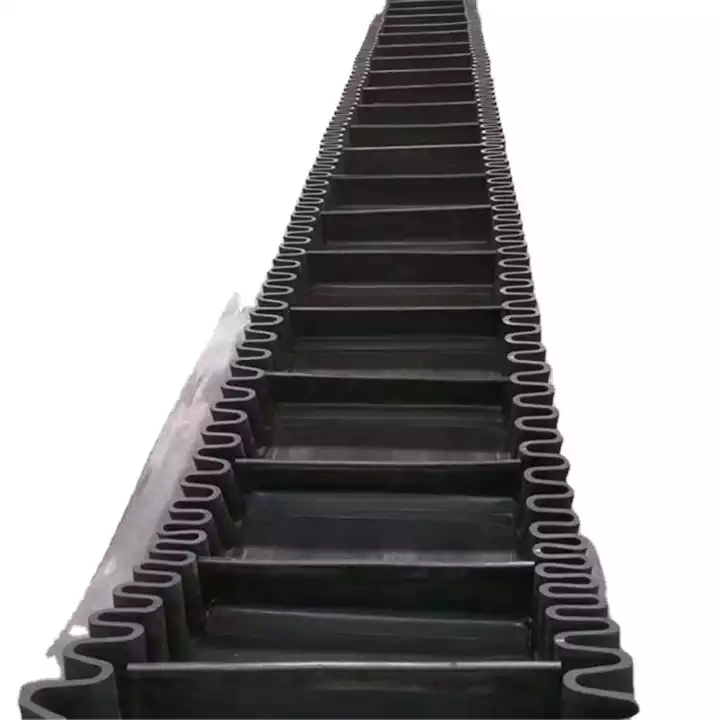 Black Belt Width Mining Conveyor Sidewall Cleated Corrugated Conveyor Belt