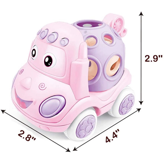 Friction Powered Soft Shell Car Toy 4 Colors 2 Style Mixing Interesting Kids Toys Car Toddlers Funny Toys with Jingle Bells