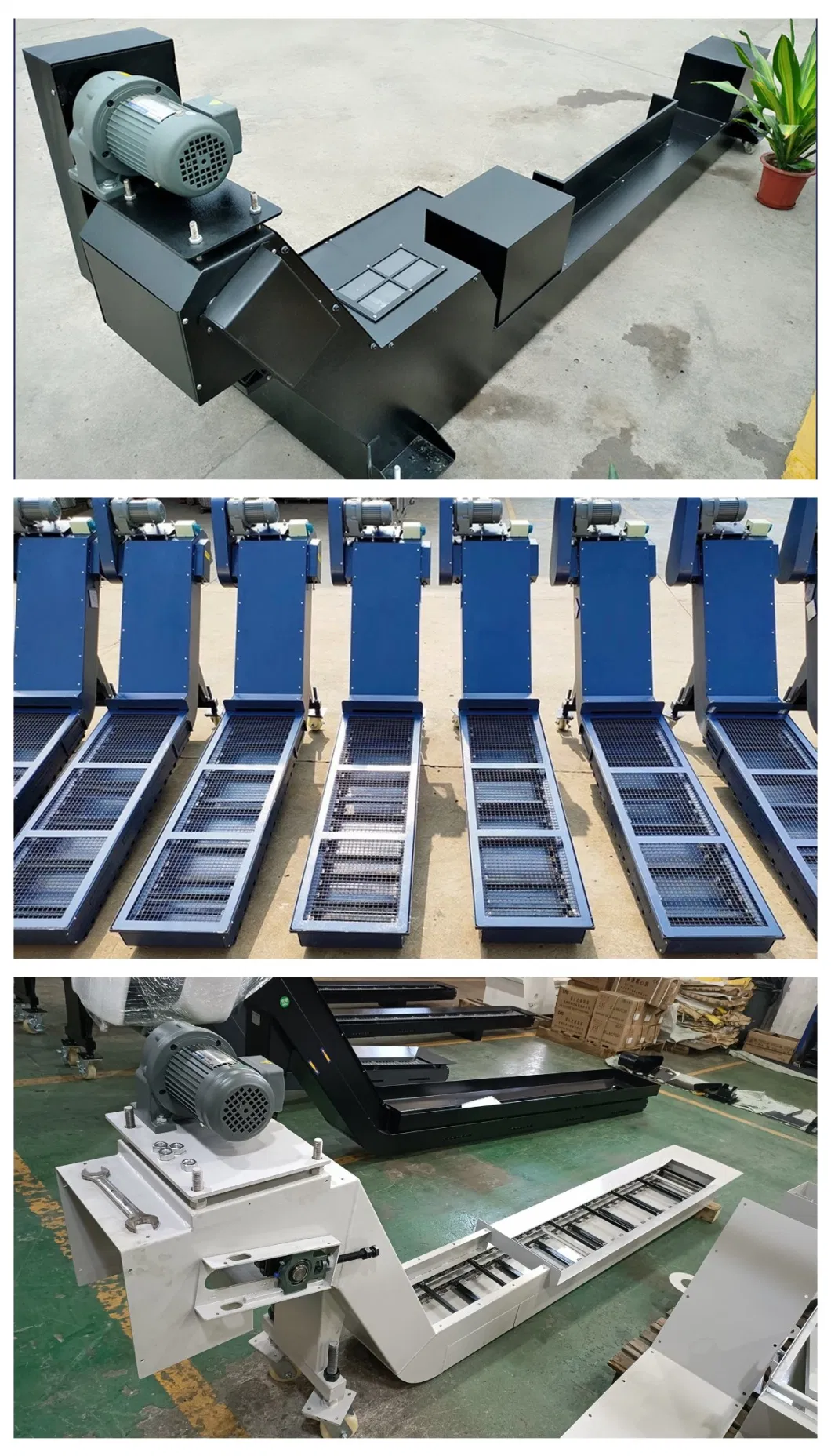 Spiral Plate Chain Plate Scraper CNC Lathe Chip Conveyor for Steel Metal