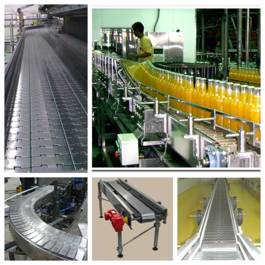 Side Flex Metal Flat Top Conveyor Chains Ss881tab-K450