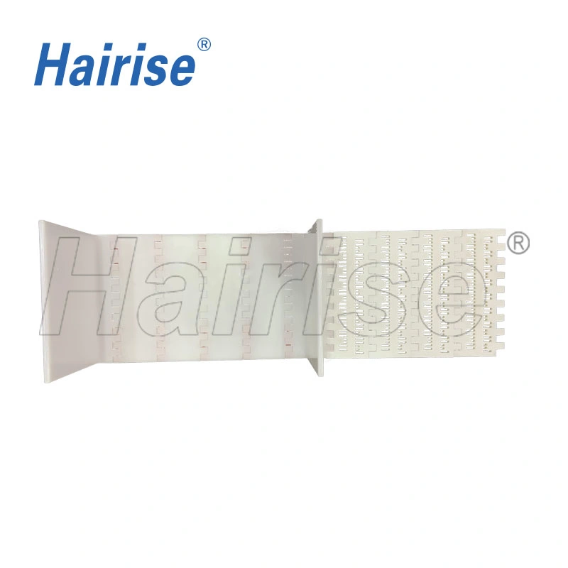 Har800 Flush Grid Cleated Plastic Modular Conveyor Belt with Baffle