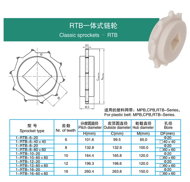 Haasbelts Chains Diamond and Perforated Top Cpb Modular Belt Plastic Convey