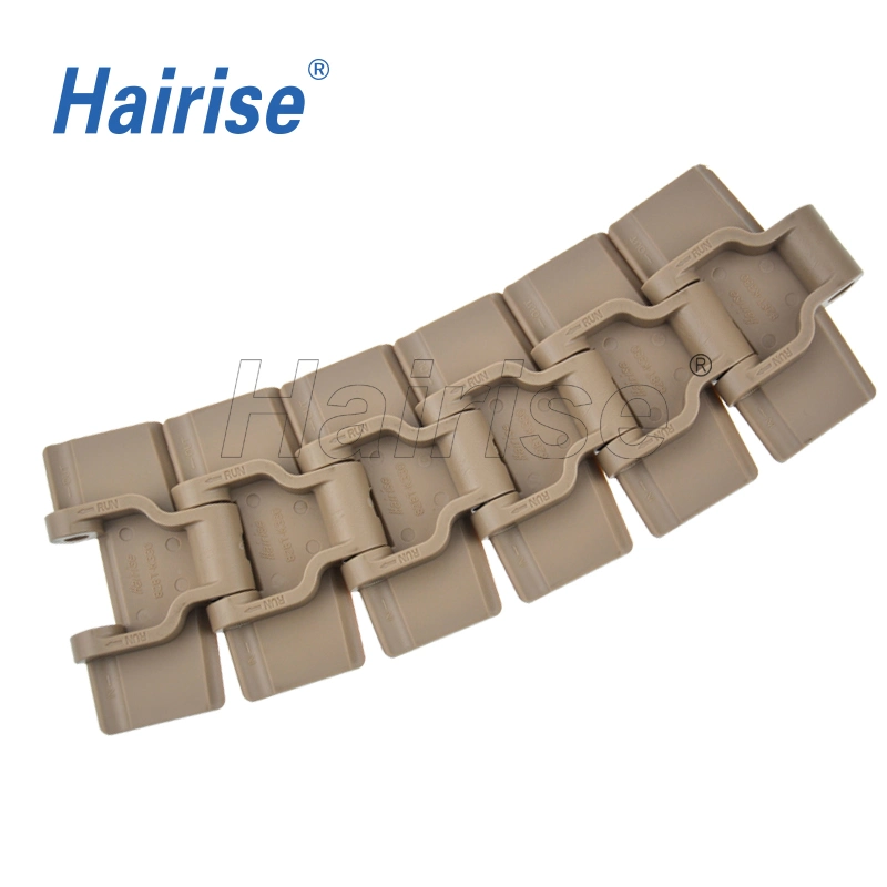 Hairise 828t Double Hinged Side Flex Table Top Plastic Conveyor Chain Wtih ISO Certificate