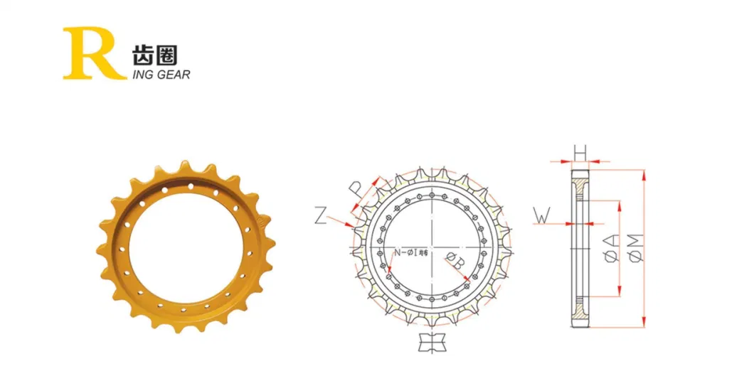 Ola Mechanical Machinery Suppliers Mini Excavator Drive Sprocket Wheel China E120b Excavator Parts Sprocket