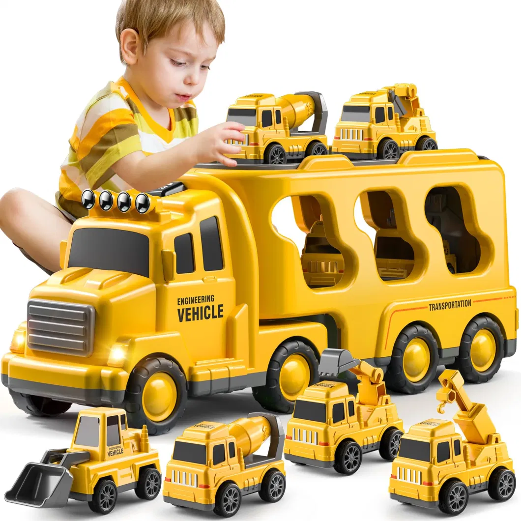 Construction Truck Carrier Truck Cars Friction Power Toy for Toddlers