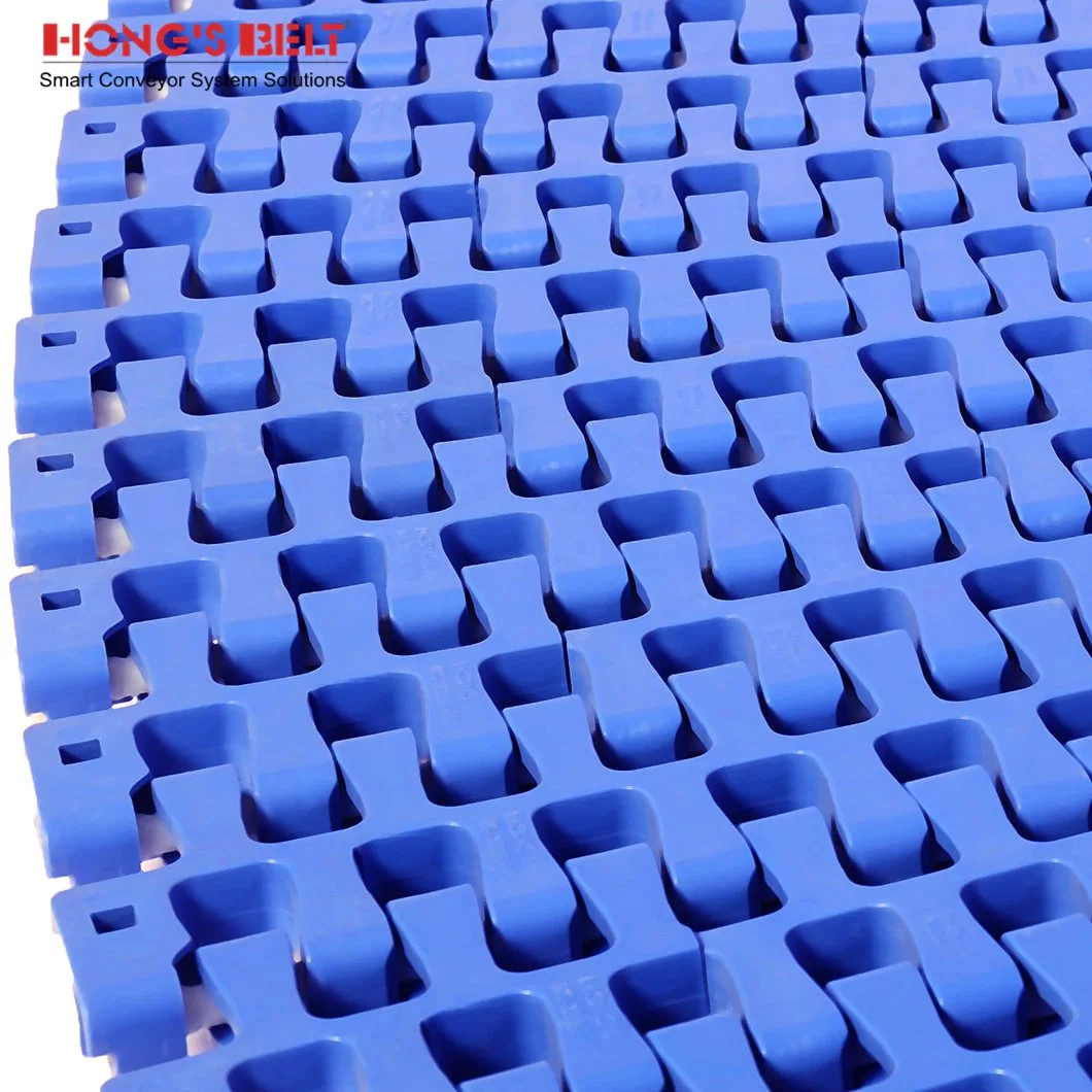Hongsbelt HS-300b-HD-GB Curved Modular Plastic Conveyor Belt for Turning Conveyors