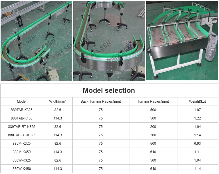 Cost Saving Modular Plastic Slat Top Flexible Chain Conveyor Belt
