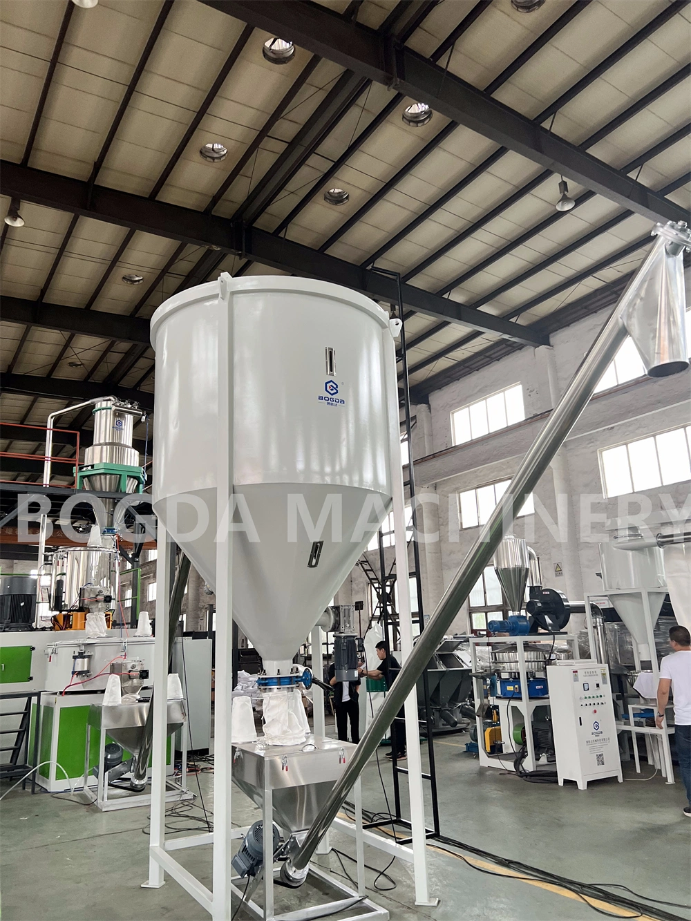 Automatic Feeding Gravimetric Dosing Batching Weighing Mixing Conveying System for PVC Compounding Mixing Small Additive