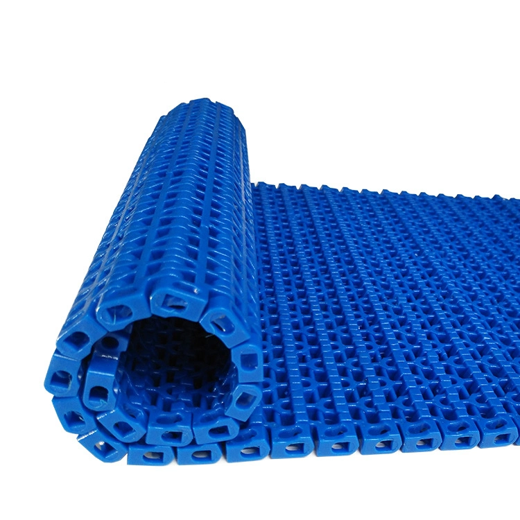 High Strength Blue Plastic Chain Plate Conveyor Belt, Suitable for Food, Tires, Packaging and Beverage Transportation