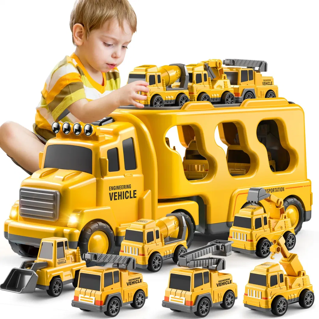 Construction Truck Carrier Truck Cars Friction Power Toy for Toddlers