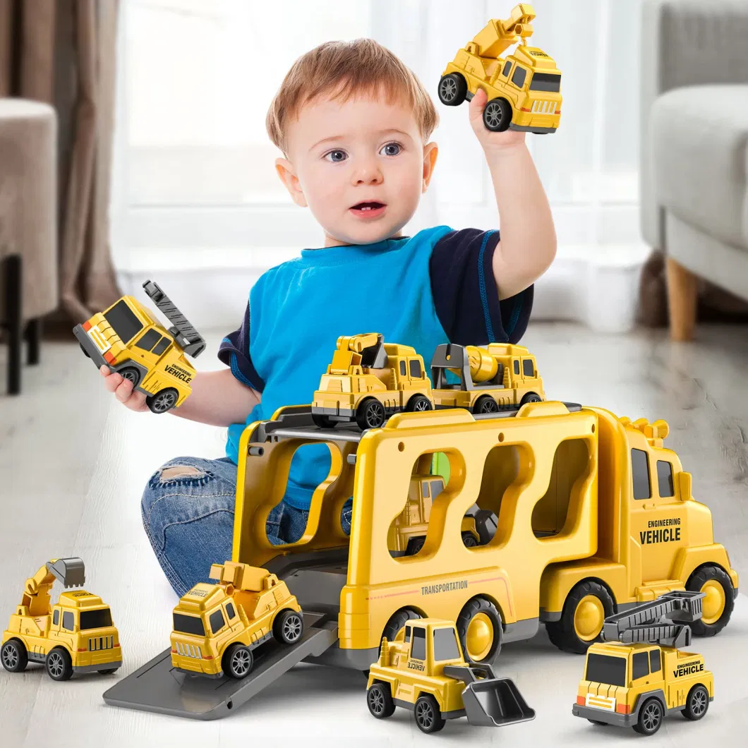 Construction Truck Carrier Truck Cars Friction Power Toy for Toddlers