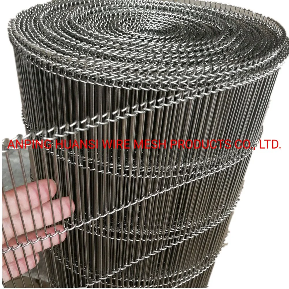 Stainless Steel Flat Flex Conveyor Mesh Belt / Ladder Conveyor Belting