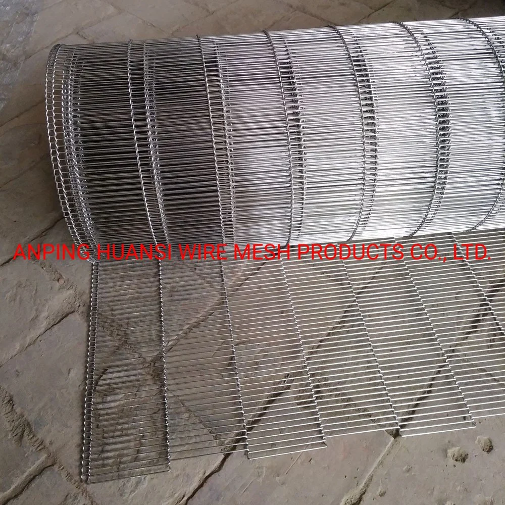 Stainless Steel Flat Flex Conveyor Mesh Belt / Ladder Conveyor Belting