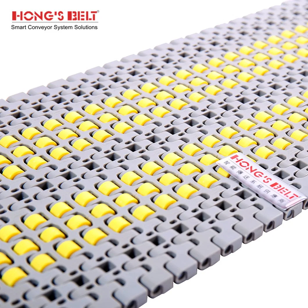 Hongsbelt HS-1100C Roller Top Modular Plastic Conveyor Belt for Beverage Packing Line