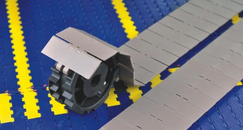 Plastic Belt with Flights and Hooks/Modular Plastic Conveyor Belt