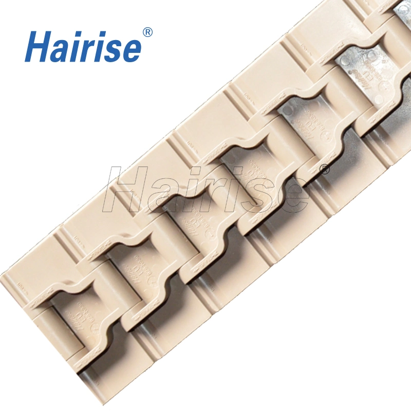 Hairise 828 Straight Run Double Hinge Plastic Flat Top Chain Used for Package &amp; Logistic Industry