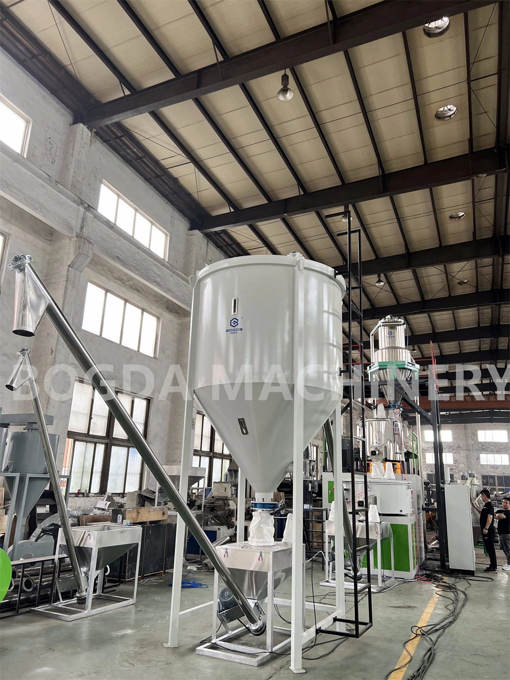 Automatic Feeding Gravimetric Dosing Batching Weighing Mixing Conveying System for PVC Compounding Mixing Small Additive