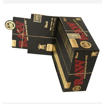 Fabrik Preis Schwarz Classic King-Size Natural Unraffinierte Rollpapiere 50 Packungen Rolle