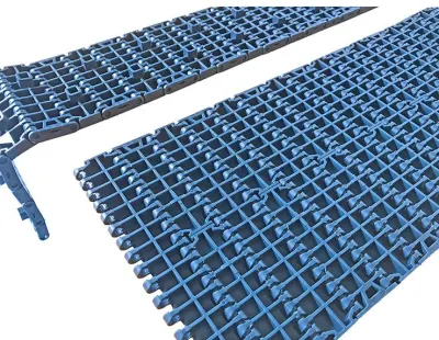  Serie 1000 Hochwertige Lebensmittel-Qualität Kleine Pitch Kunststoff Modular Transportband