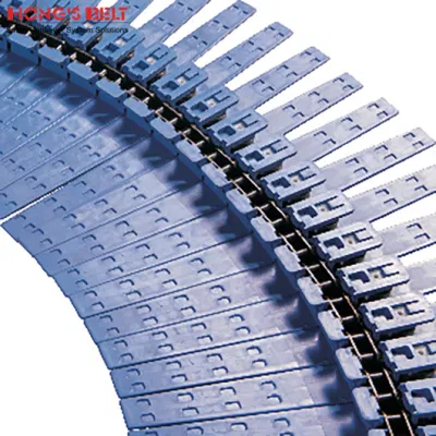 Hongsbelt Flat Top Kunststoff-Förderband Modulare Kette für Spiral Förderbänder
