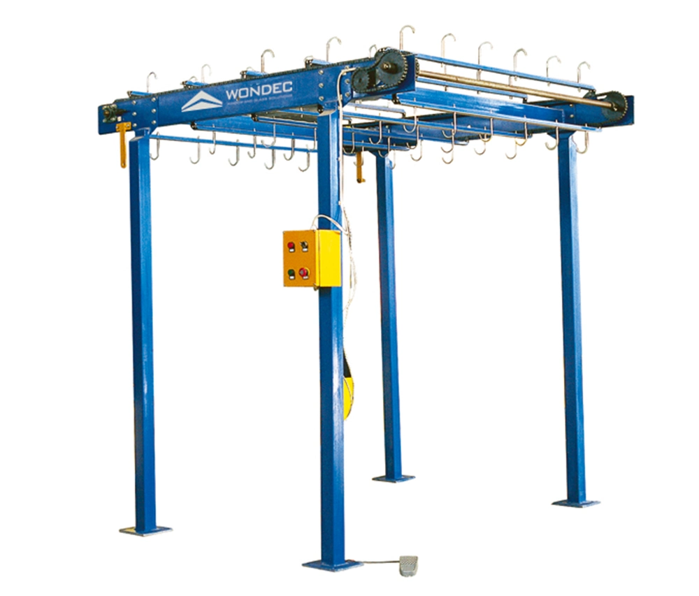 Horizontal Aluminium Frame Conveyor for Hanging Frames Without Lifting and Lowering Device