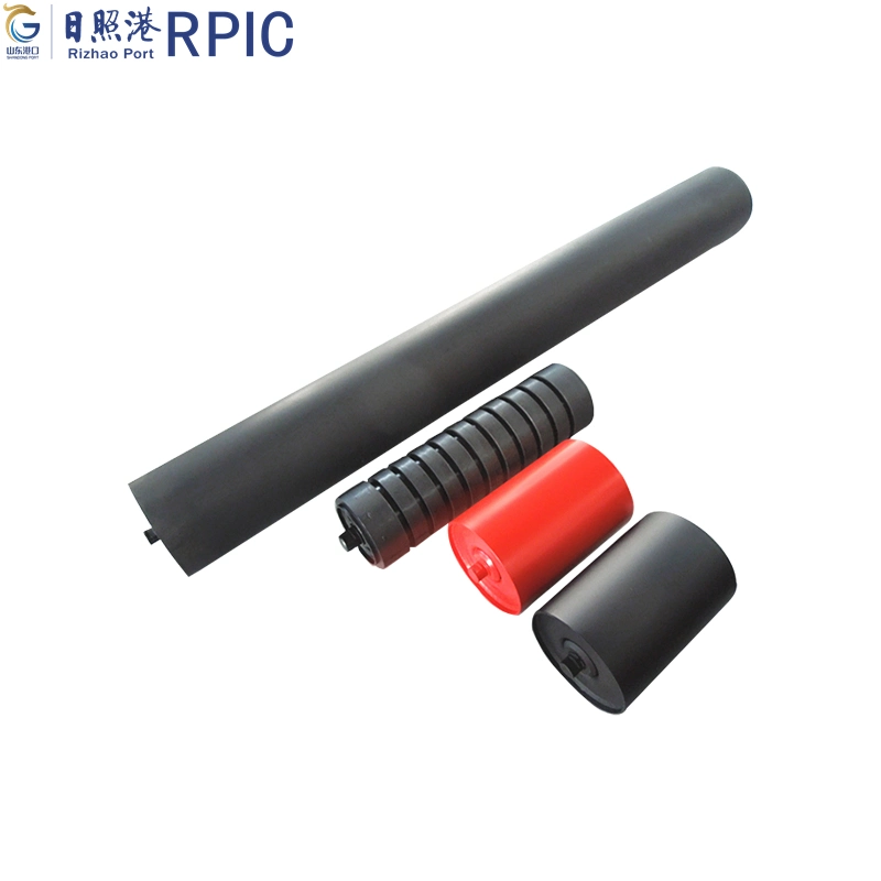 Carrier Idler Roller/Belt Conveyor HDPE Nylon Plastic Steel Self Aligning Training Carry Carrier Trough Rubber Coated Disc Impact Offset Flat Return Wing Guide