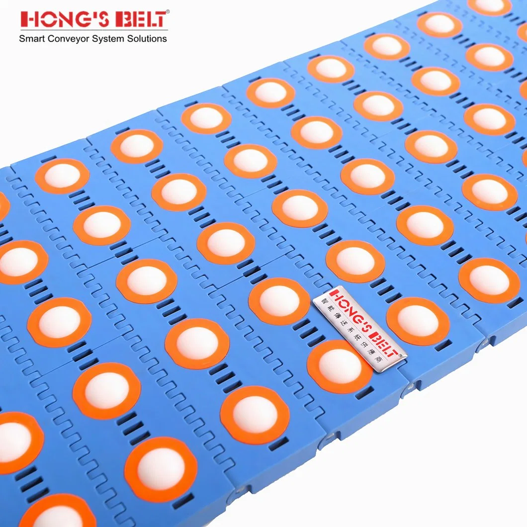 Hongsbelt HS-3800-1c Roller Top Modular Plastic Conveyor Belt for Sorting Conveyors