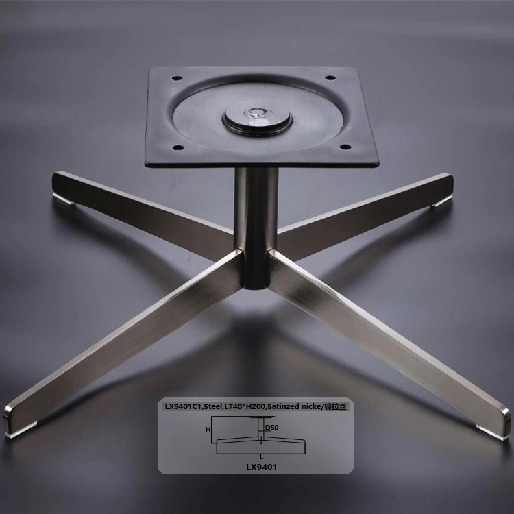 Modern Office Desk Gold Table Metal Chrome Furniture Legs Swivel Metal Single Sofa Legs 5-Star Swivel Chair Base