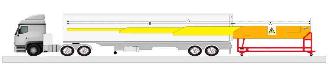 4 Section Lifting Truck Loading Conveyor