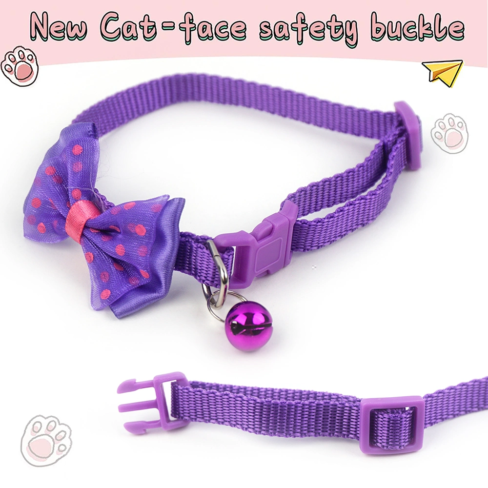 Puppy Pet Collars &amp; Leashes Pet Collar with Bow Tie Djustable Fashionable Cat Puppy Collar