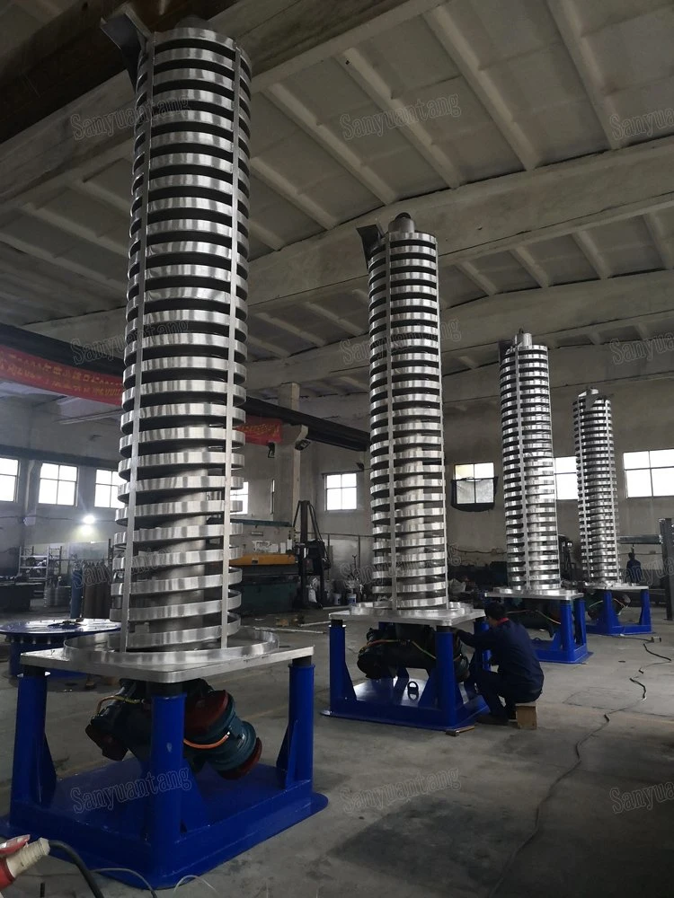 Grain Vertical Lift Vibration Conveyors Cooling Spiral Elevator Powder Vibrating Spiral Conveyor