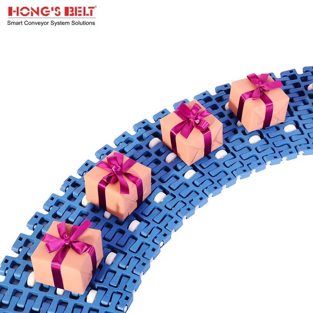 Hongsbelt HS-300b-HD-C Roller Top Modular Plastic Conveyor Belt for Box Transporting
