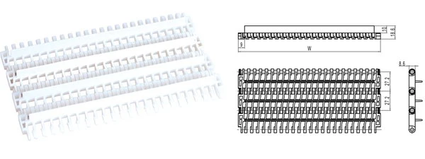 Haasbelts Plastic Chain 27.2mm Pitch Conveyor Belt Open Grid 900 for Filling Macinery