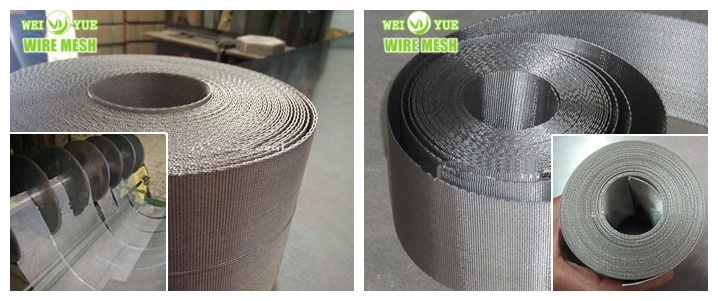 72*15 Dutch Woven Stainless Steel 316 Wire Mesh Belt for Plastic Extruder