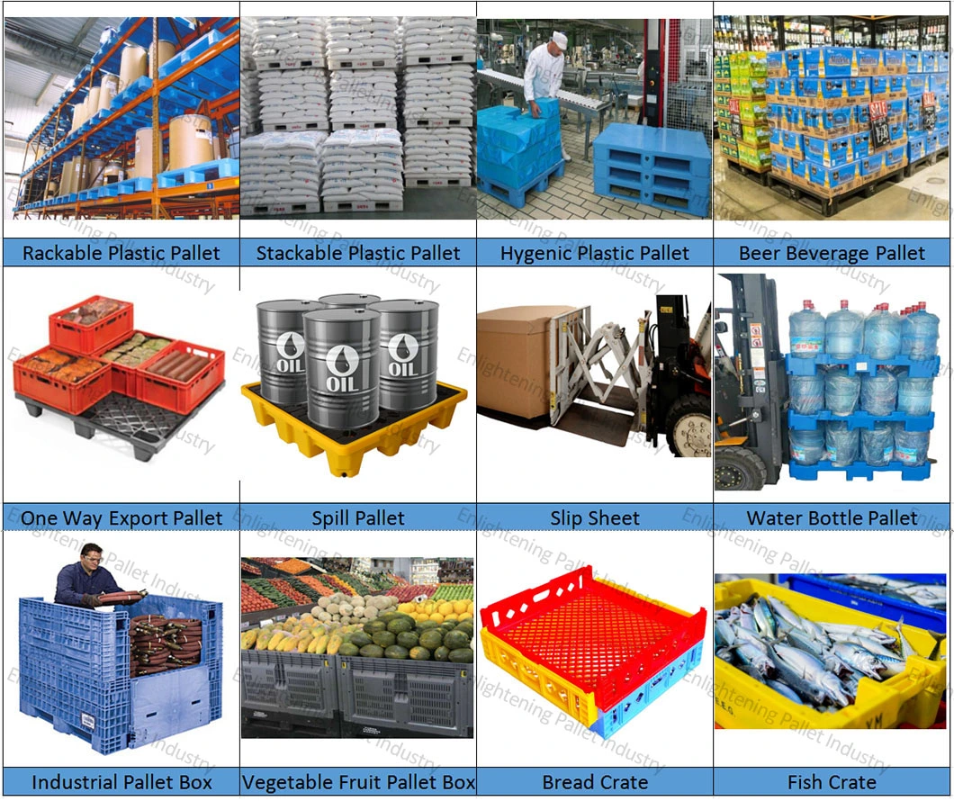 Pallet 1210 HDPE Recycled Plastic Storage System Collapsible Containers for Manufacturing Industrial Plastic Pallet