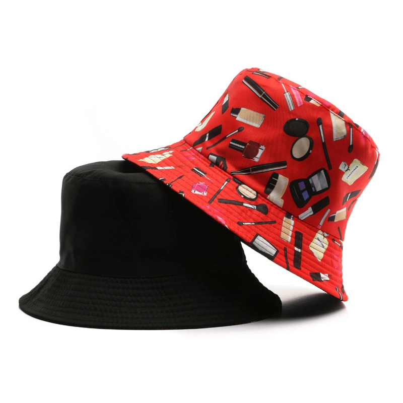 Spring Summer Fashion Custom Cotton Double Sides Outdoor Sun Protection Bucket Hat Fisherman Hat