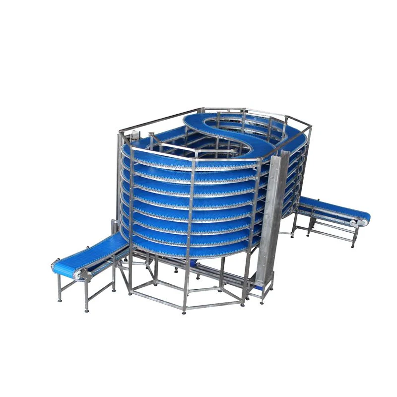 CE Approval Side Driving Modular Belt Spiral Cooler for Bakery