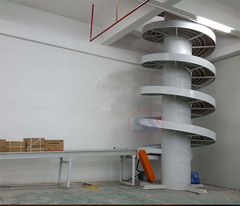 Vertical Spiral Conveyor Screw Elevator Price for Lifting Box Carton Barrel