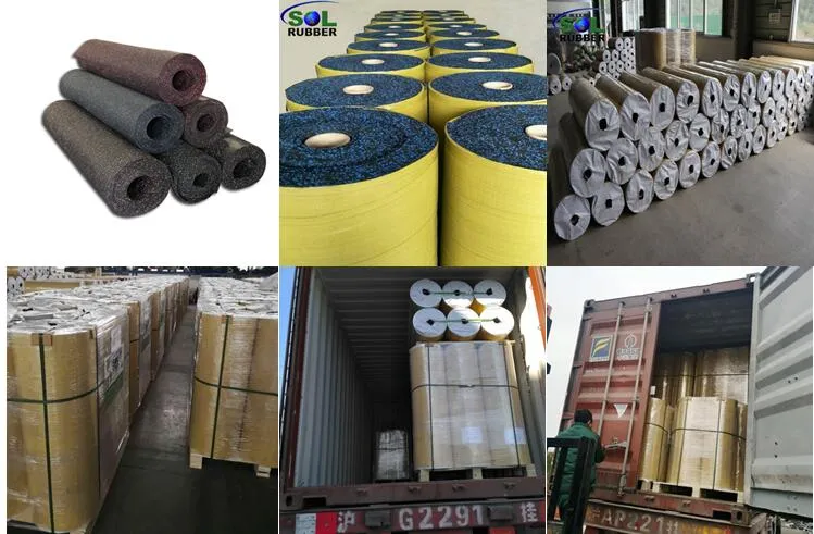 Sol Rubber Non Slip Wholesale Fitness EPDM Rubber Roll Gym Flooring