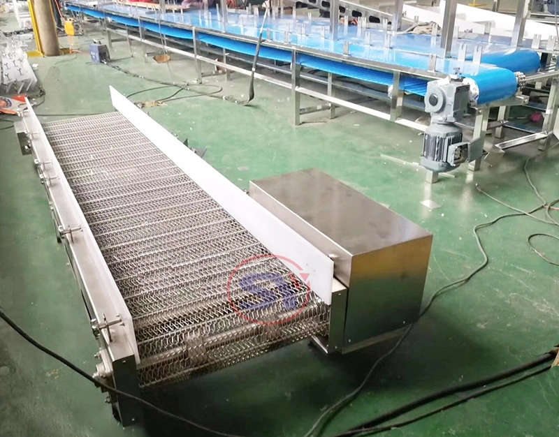 Horizontal Wire Mesh Belt Conveyor with Lifting Baffle for Furnace Slag