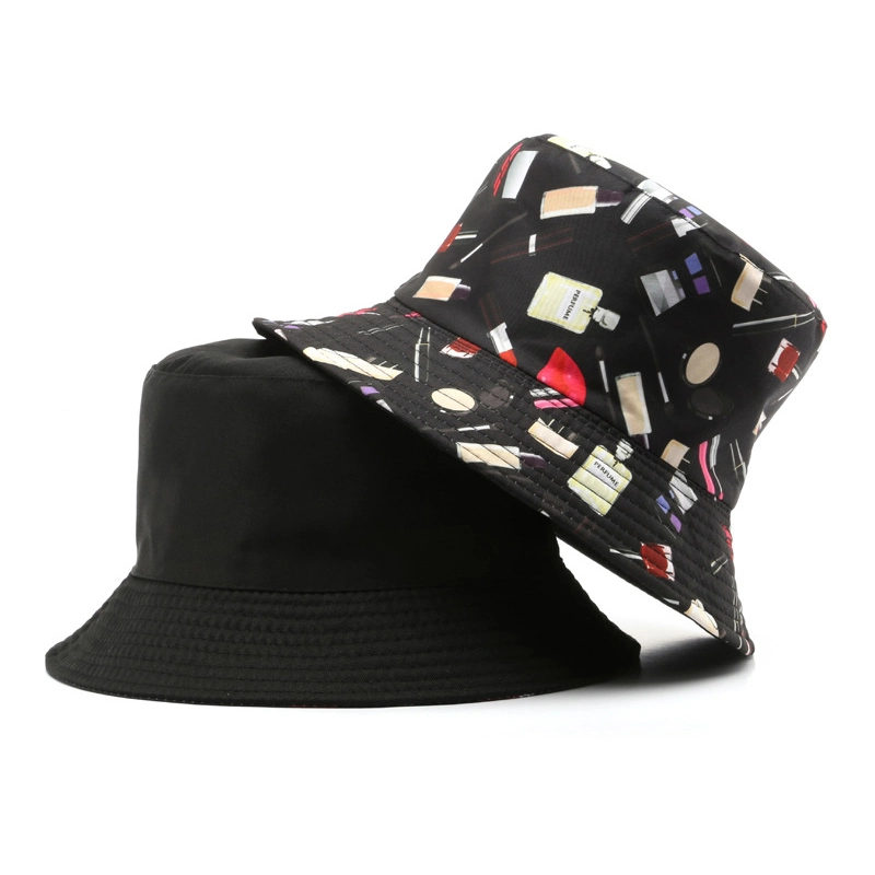 Spring Summer Fashion Custom Cotton Double Sides Outdoor Sun Protection Bucket Hat Fisherman Hat