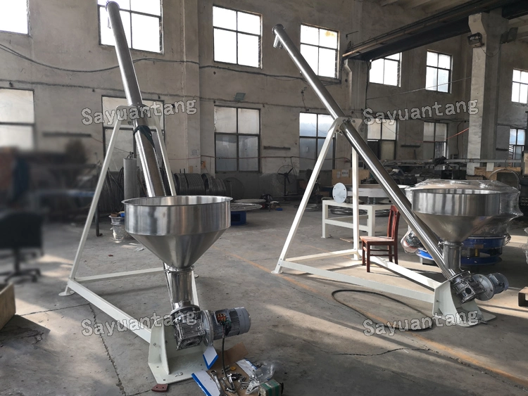 Inclined Food Elevator for Lifting Wheat Screw Conveyor Stainless Steel Food Conveyor