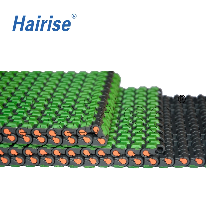Hairise High Quality Plastic Flat Top Har2120 Rubber Top Modular Conveyor Belt