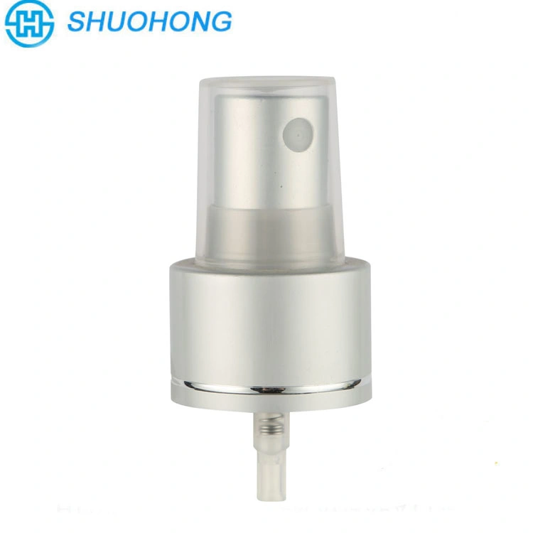 High Quality 18mm Gold Aluminium-Plastic Fine Mist Spray Pump Head for Perfume Essential Oil Bottle Cosmetic Packaging