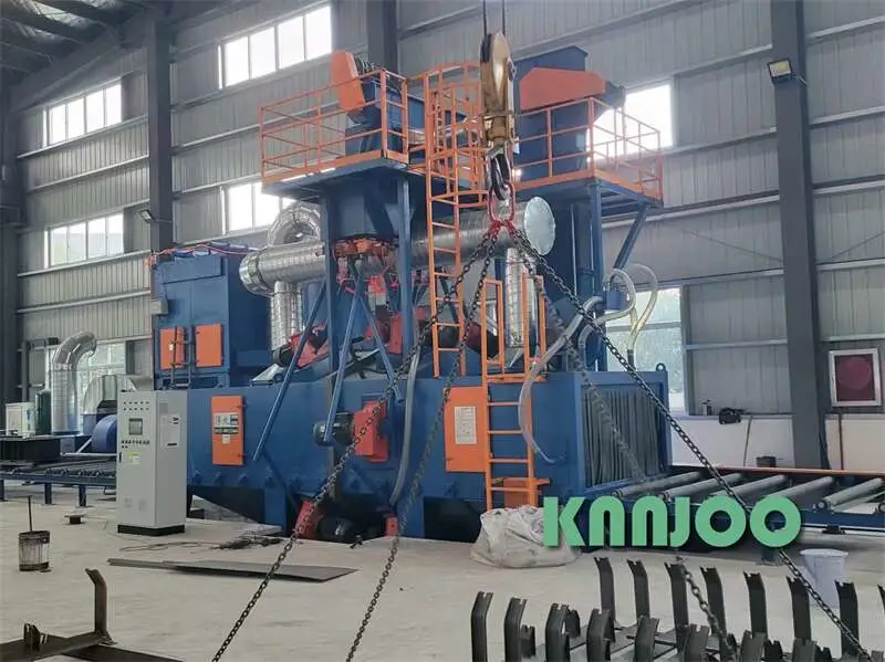 Speed 2m/ Min Wheel Blast Roller Conveyor Shot Blasting Machine for Anti Corrosion