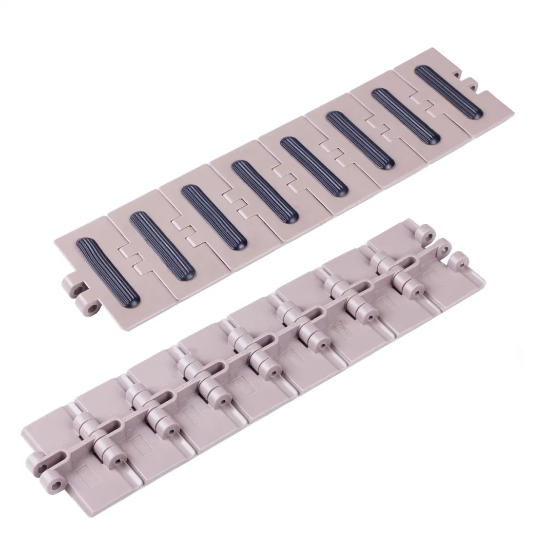 Monorey Chains Hfl 820 Series Plastic Friction Top Chains with Rubber Top Single Hinge Chains for Beverage